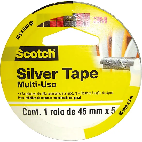 Fita Silver Tape 45mmx5m Sleeve Cinza 3M