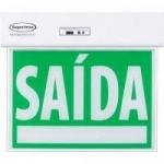 Sinalização de Saída SLIM Face Única C/ Adesivo 24x18cm SEGURIMAX Verde