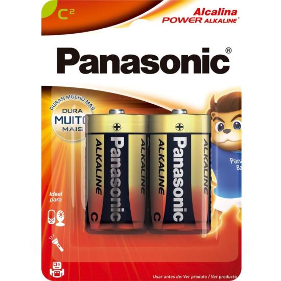 Pilha Alcalina 1,5V C (C/2 Pilhas) Panasonic