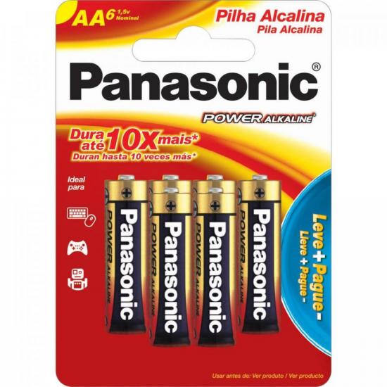 PILHA PANASONIC AA ALCALINA LR06XAB C/6 PILHA PANASONIC AA ALCALINA LR06XAB C/6