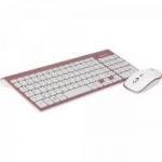 Kit Teclado + Mouse sem Fio K-W510PWH Pink e Branco C3TECH