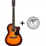 Violão Eletroacústico Aço GE-21 Sunburst HARMONICS + Capotraste CH-101SV HARMONICS