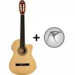 Violão Eletroacústico Nylon GE-20 Natural HARMONICS + Capotraste CH-101SV HARMONICS