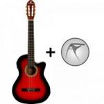 Violão Eletroacústico Nylon GE-20 Sunburst HARMONICS + Capotraste CH-101SV HARMONICS