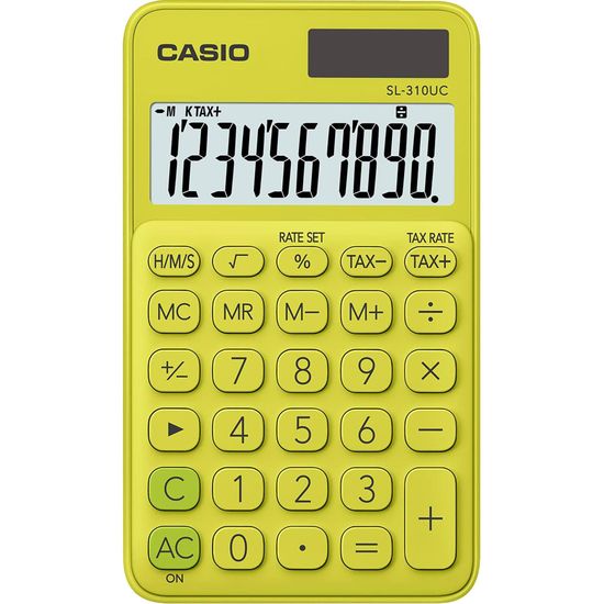 Calculadora de Bolso Casio SL-310UC 10 Dígitos Amarela