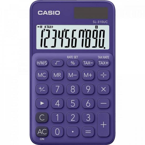 Calculadora de Bolso Casio SL-310UC 10 Dígitos Roxa
