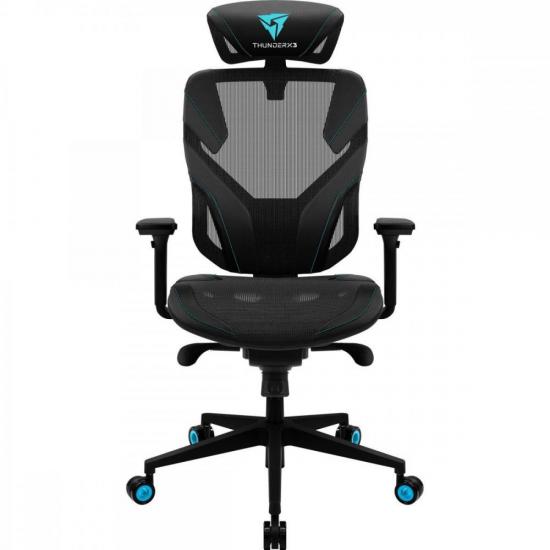 Cadeira Ergonomica Yama5 Preto/Cyan THUNDERX3 