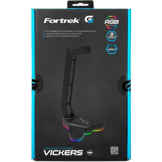 Suporte Para Headset Fortrek Vickers RGB Preto