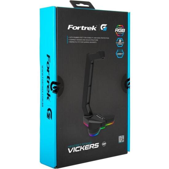 Suporte Para Headset Fortrek Vickers RGB Preto