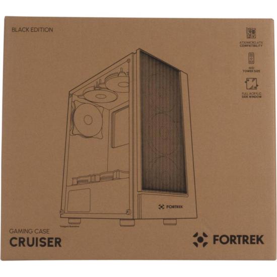 Gabinete Gamer Fortrek Cruiser Mid Tower RGB Preto