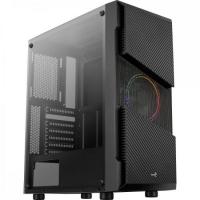 Gabinete Gamer Mid Tower Menace Saturn FRGB Preto AEROCOOL