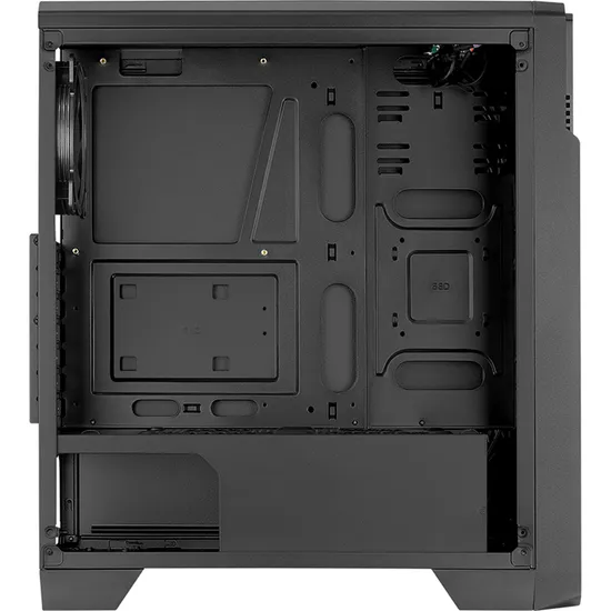 Gabinete Gamer Aerocool Ore Saturn Preto RGB Lateral Acrílico