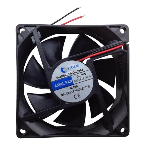 Microventilador Storm MVDC0007 80X80X25mm 24V Preto