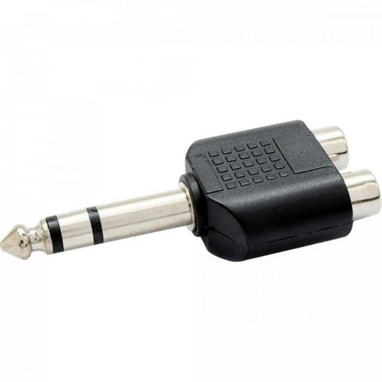Adaptador Plug P10 Stereo Para 2x Jack RCA Niquel ADAP0031 Storm