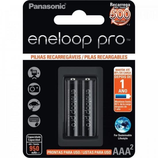 Pilha Recarregável 1,2V AAA 950mAh Eneloop Pro (C/2 Pilhas) Panasonic