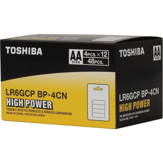 Pilha Alcalina AA 1,5V LR6GCP (C/4 Pilhas) Toshiba