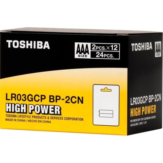 Pilha Alcalina AAA 1,5V LR03GCP (C/2 Pilhas) Toshiba