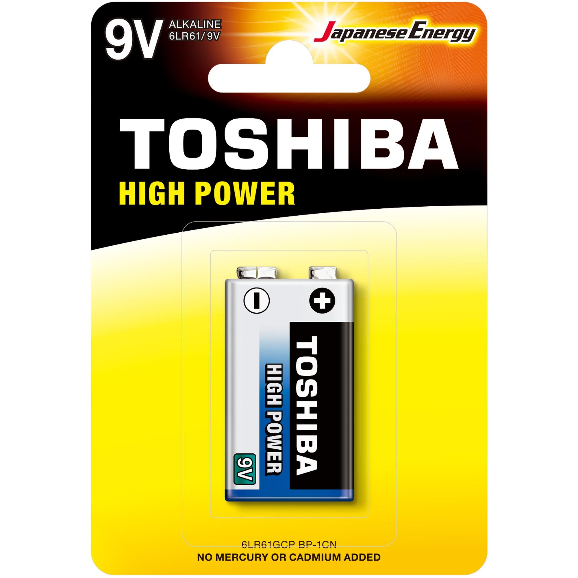 Bateria Alcalina 9V 6LR61GCP (C/1 Bateria) Toshiba