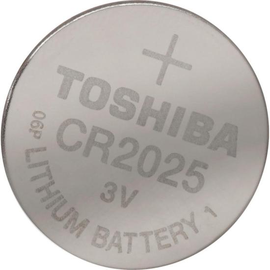 Pilha Moeda Lithium 3V CR2025 TOSHIBA (Cartela com 5 Unid.) 