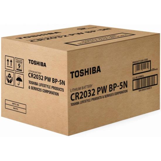 Pilha Moeda Lithium 3V CR2032 (C/5 Pilhas) Toshiba