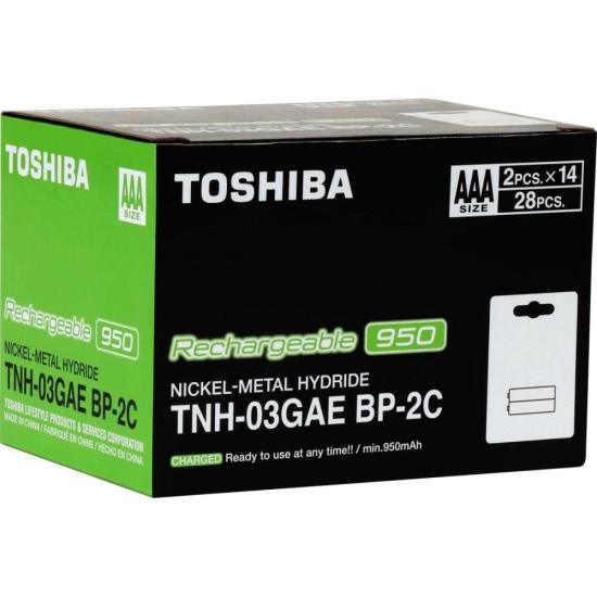 Pilha Recarregável AAA 1,2V 950mAh TNH3GAE TOSHIBA (Cartela com 2 unid.) 