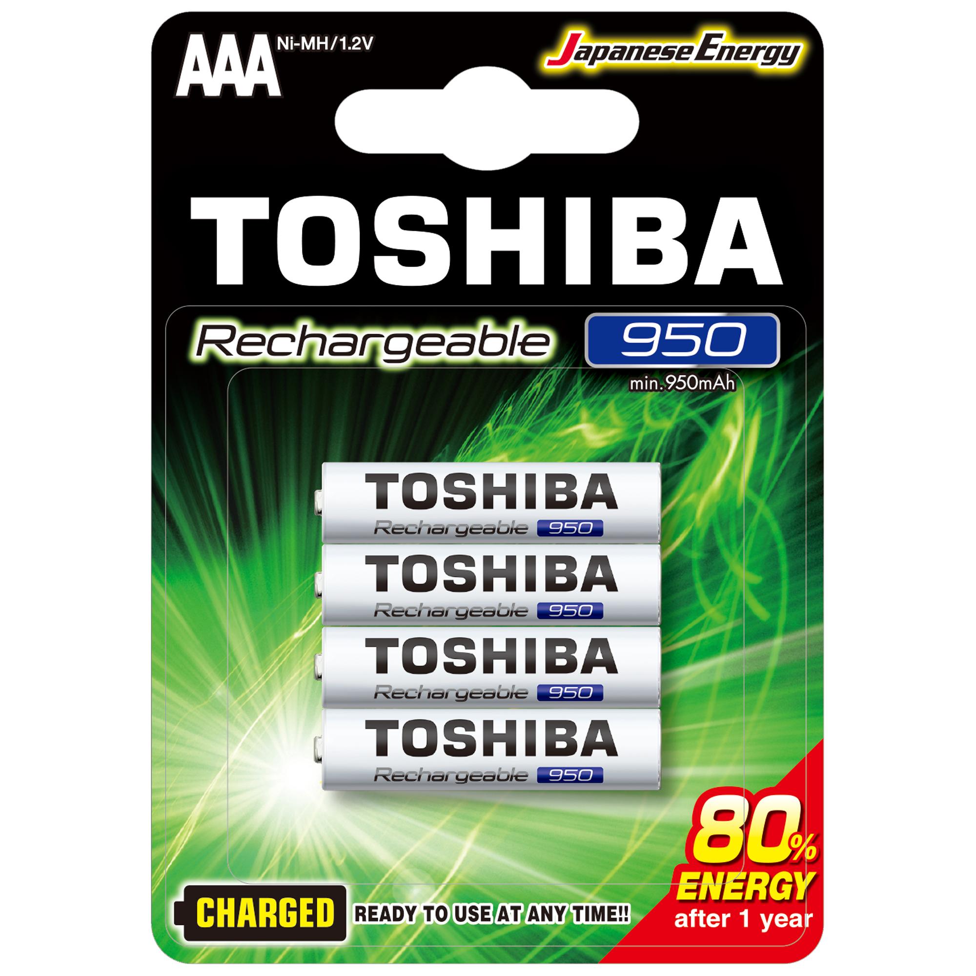 Pilha Recarregável AAA 1,2V 950mAh TNH03GAE (C/4 Pilhas) Toshiba