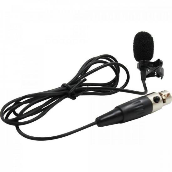 Microfone de Lapela Para Sistema Sem Fio Leson ML100SF Preto