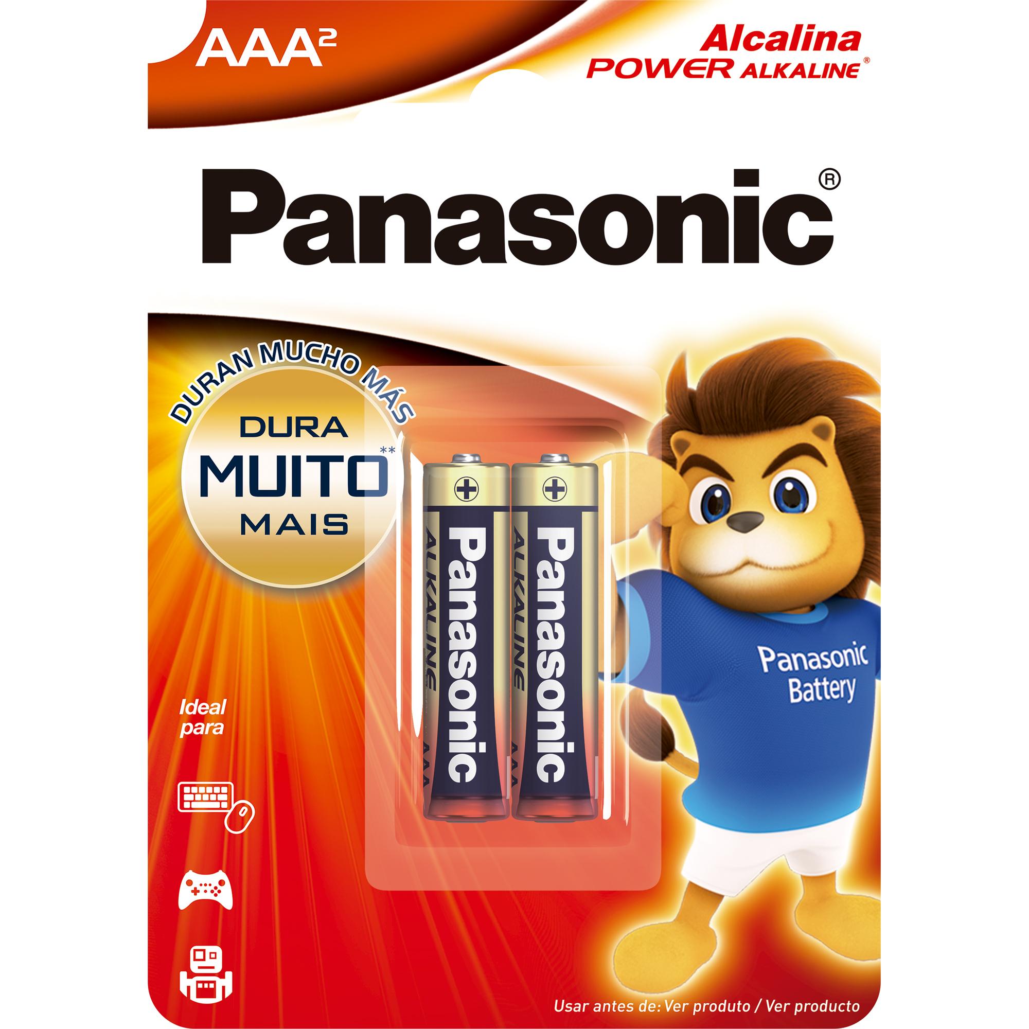 Pilha Alcalina 1,5V AAA LR03 (C/2 Pilhas) Panasonic