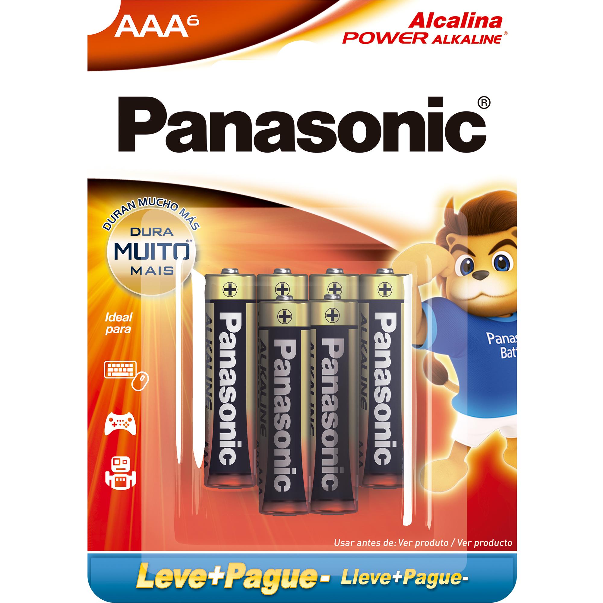 Pilha Alcalina 1,5V AAA LR03 (C/6 Pilhas) Panasonic
