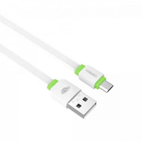 Cabo USB x Micro USB CB-100 1m Branco C3Tech