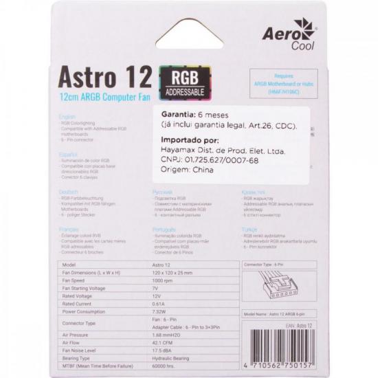 Cooler Fan Aerocool Astro 12 ARGB