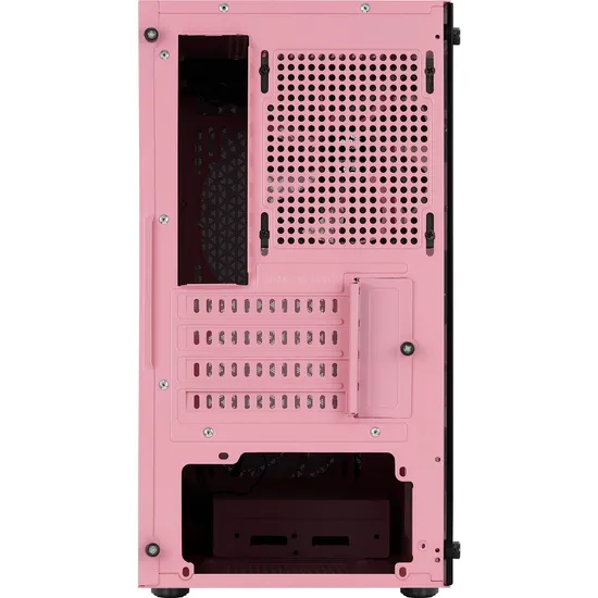 Gabinete Gamer Aerocool Trinity Mini Rosa Lateral Vidro