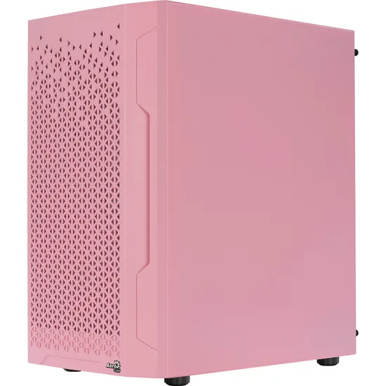 Gabinete Gamer Aerocool Trinity Mini Rosa Lateral Vidro