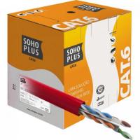 Cabo de Rede CAT6 CMX CX 305m Vermelho FURUKAWA SOHOPLUS
