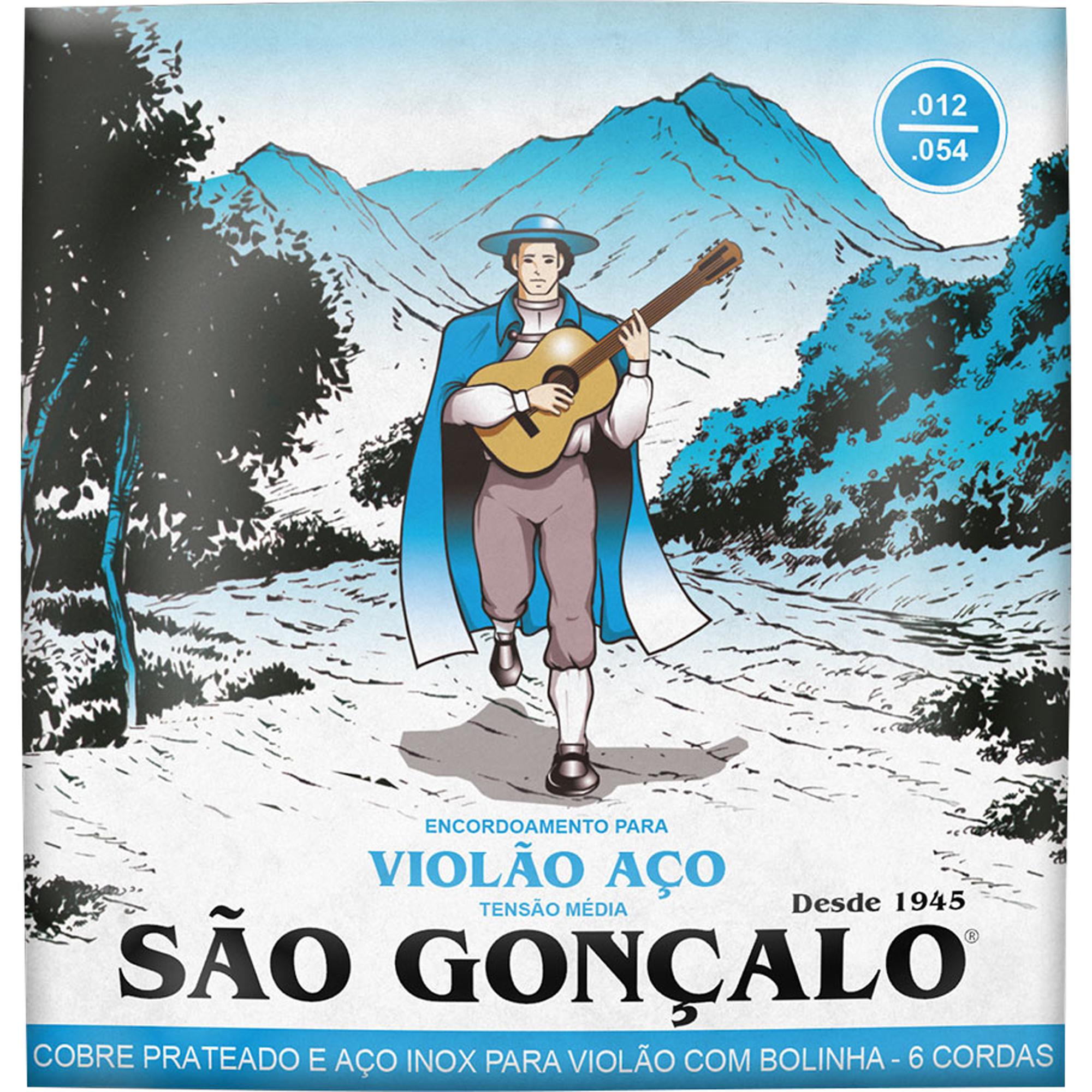 Encordoamento Para Violão Aço .012 Média São Gonçalo