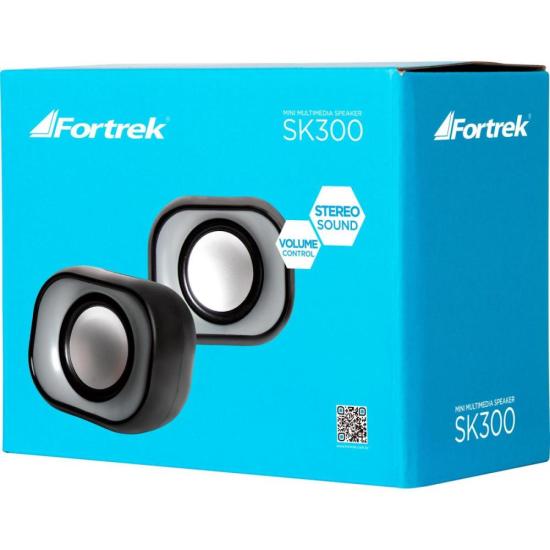 Mini Caixa de Som Multimídia Fortrek SK-300 Preta