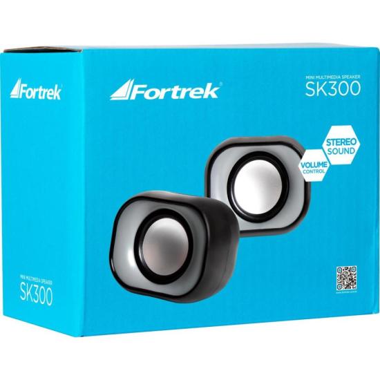 Mini Caixa de Som Multimídia Fortrek SK-300 Preta