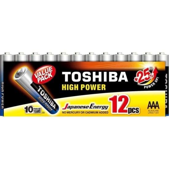 Pilha Alcalina AAA 1,5V LR03GCP (C/12 Pilhas) Toshiba