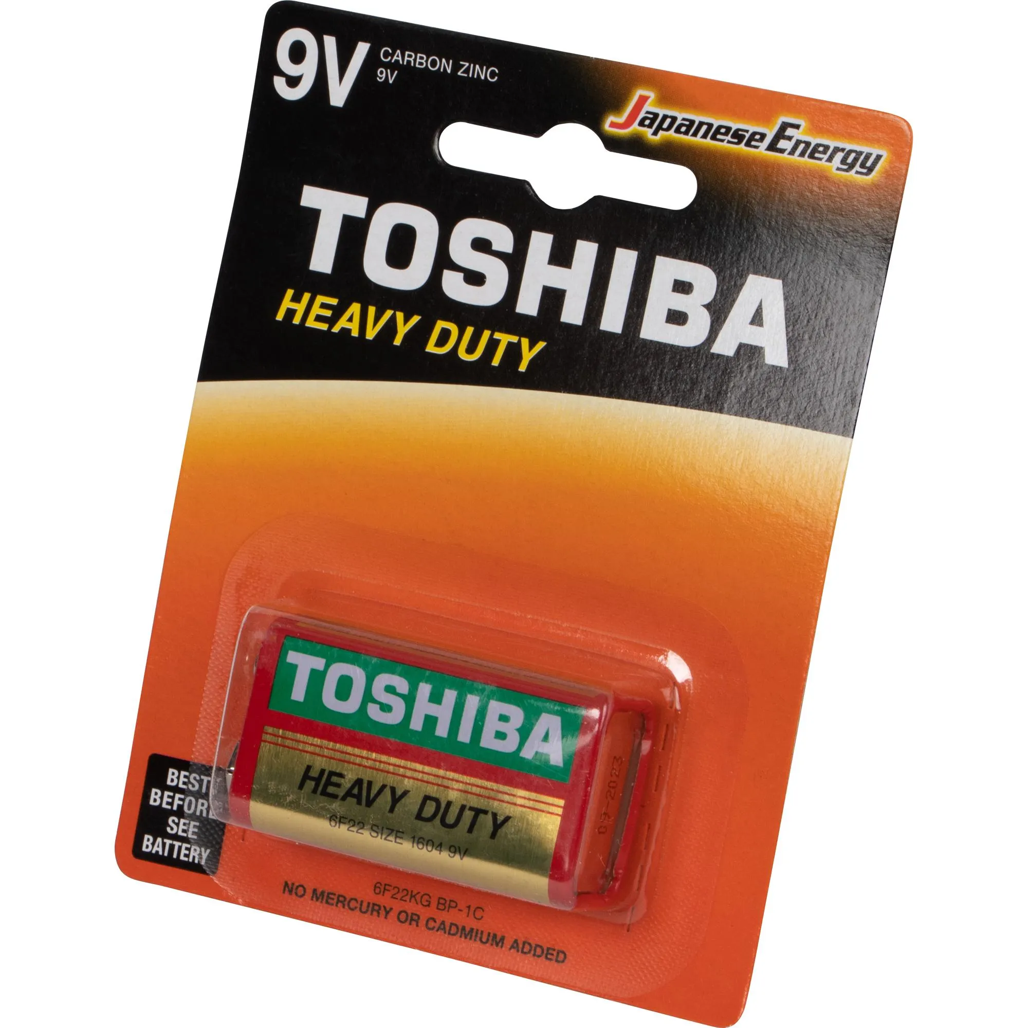 Bateria Zinco 9V Blister 6F22KG (C/1 Bateria) Toshiba