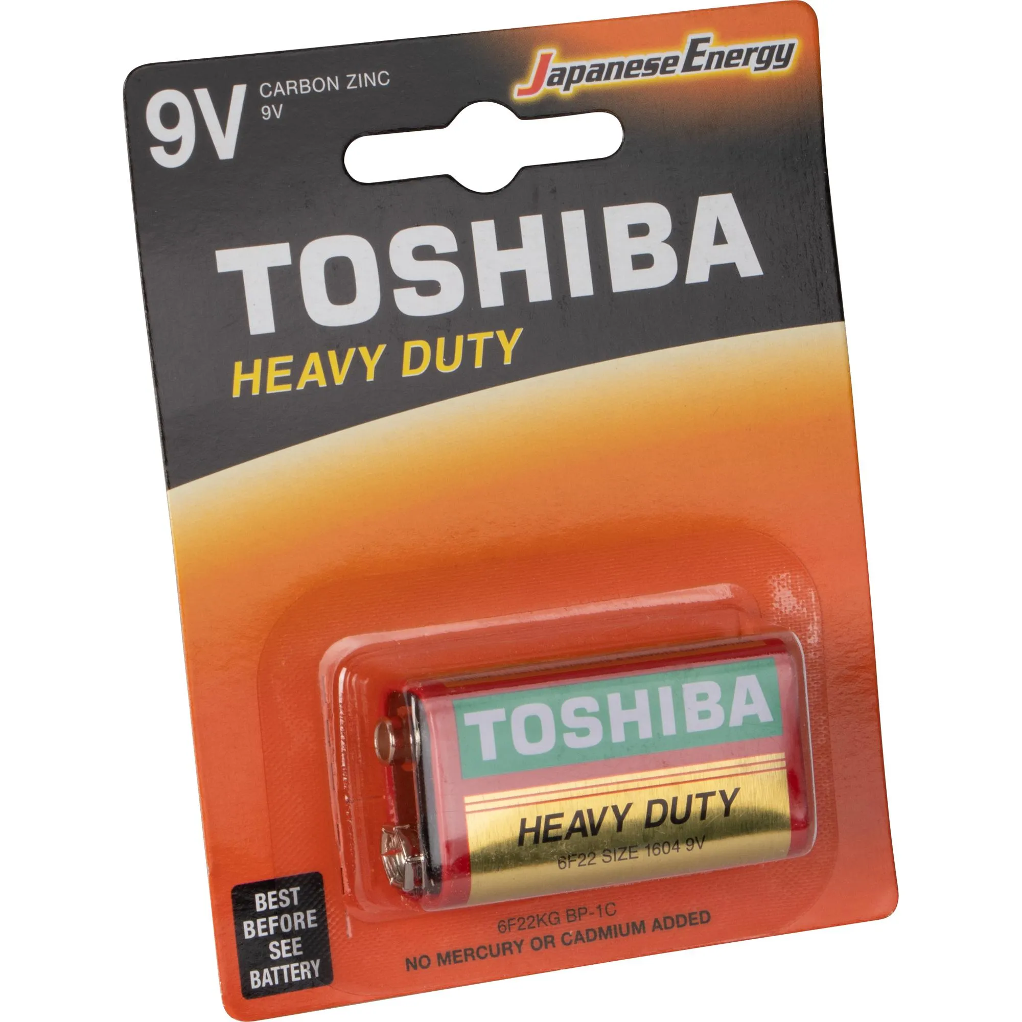 Bateria Zinco 9V Blister 6F22KG (C/1 Bateria) Toshiba