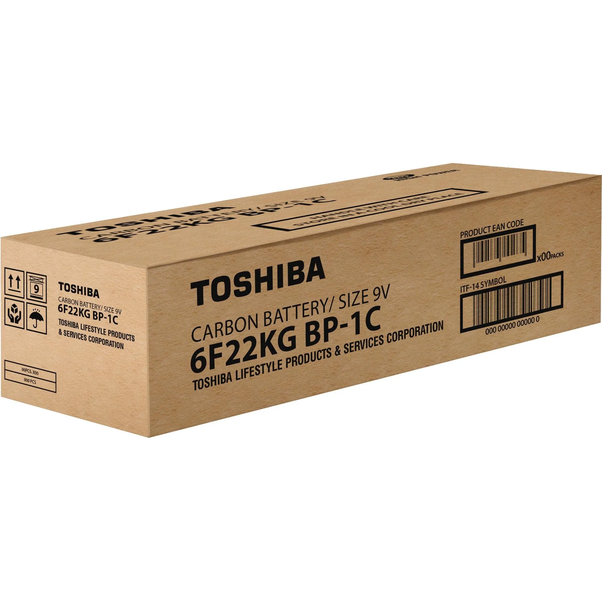 Bateria Zinco 9V Blister 6F22KG (C/1 Bateria) Toshiba