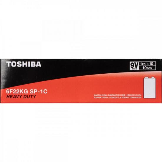 Bateria Zinco 9V 6F22KG (C/10 Baterias) Toshiba
