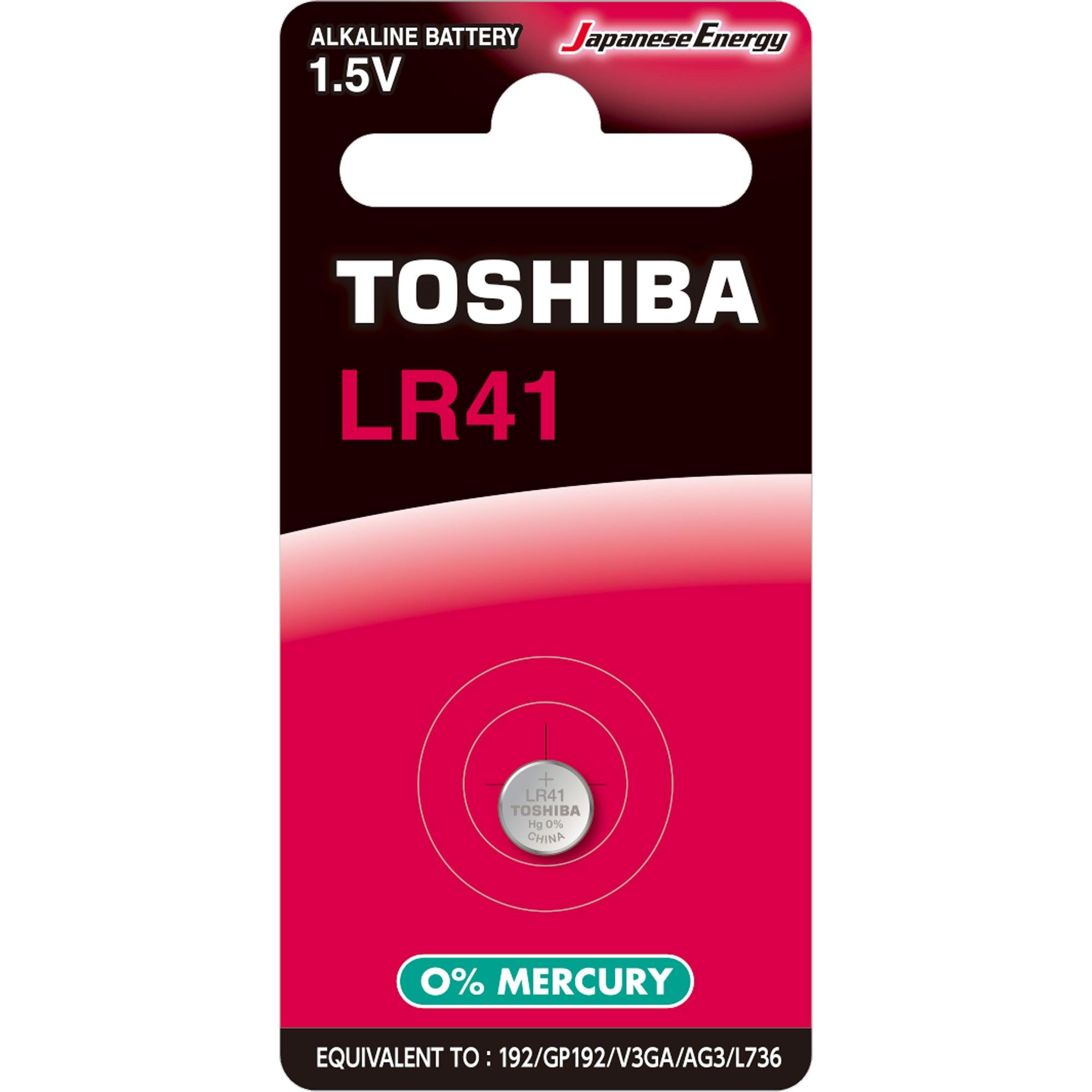 Pilha Botão Alcalina LR41 (C/1 Pilha) Toshiba 