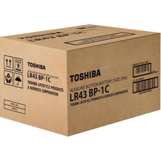 Pilha Botão Alcalina LR43 (C/1 Pilha) Toshiba
