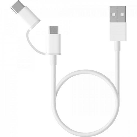Cabo USB TIPO C e MICRO USB 100 CM Branco Xiaomi
