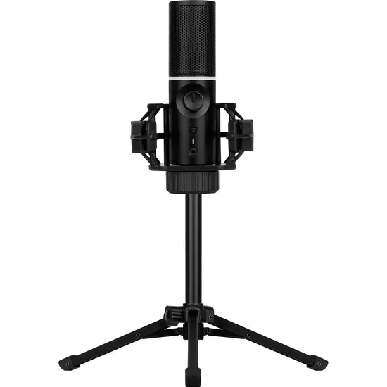 Microfone Gamer Streamplify Mic Tripod Com Tripé Preto RGB