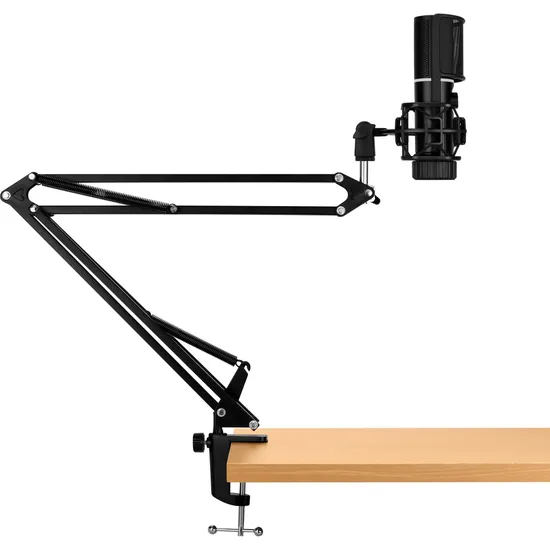 Microfone Gamer Streamplify Mic Arm Com Braço Flexível Preto RGB