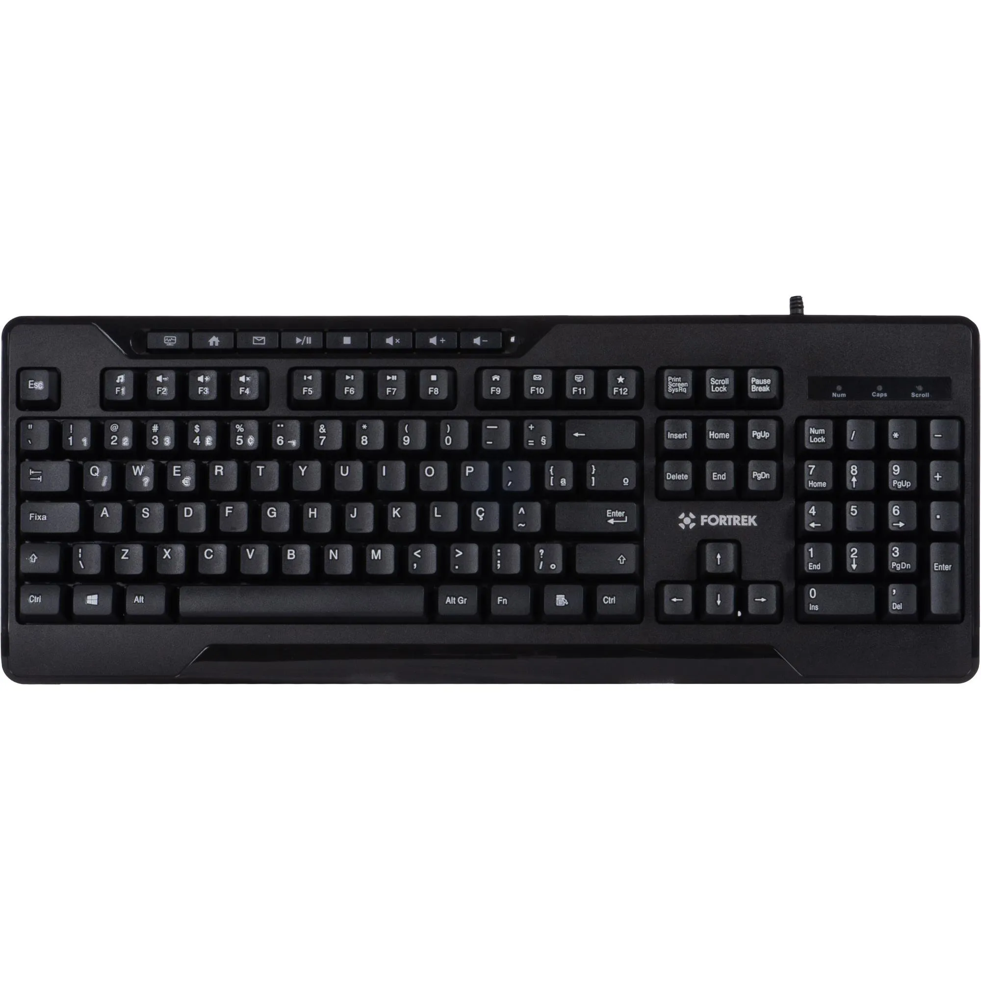 Teclado Multimídia Fortrek OLK101 Preto FK 423K