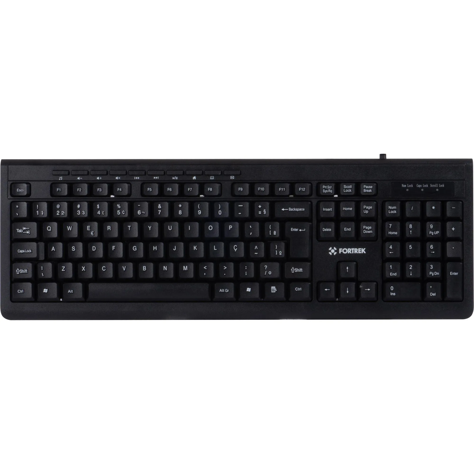 Teclado Multimídia Fortrek MKL-101 Preto FK 424K