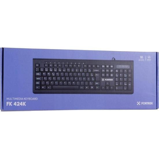 Teclado Multimídia Fortrek MKL-101 Preto FK 424K